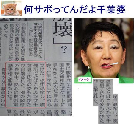 何サボってんだよ千葉婆 何サボってんだよ千葉景子婆